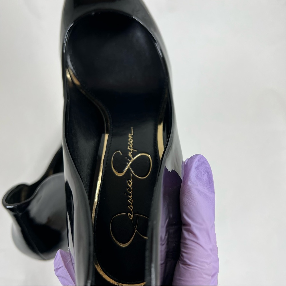Jessica Simpson Cambredge Pump in Black Patent Size 8M - Picture 5 of 15